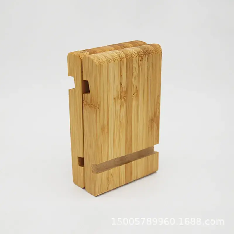 Laser Engraved Bamboo Mobile Phone Stand - Image 3
