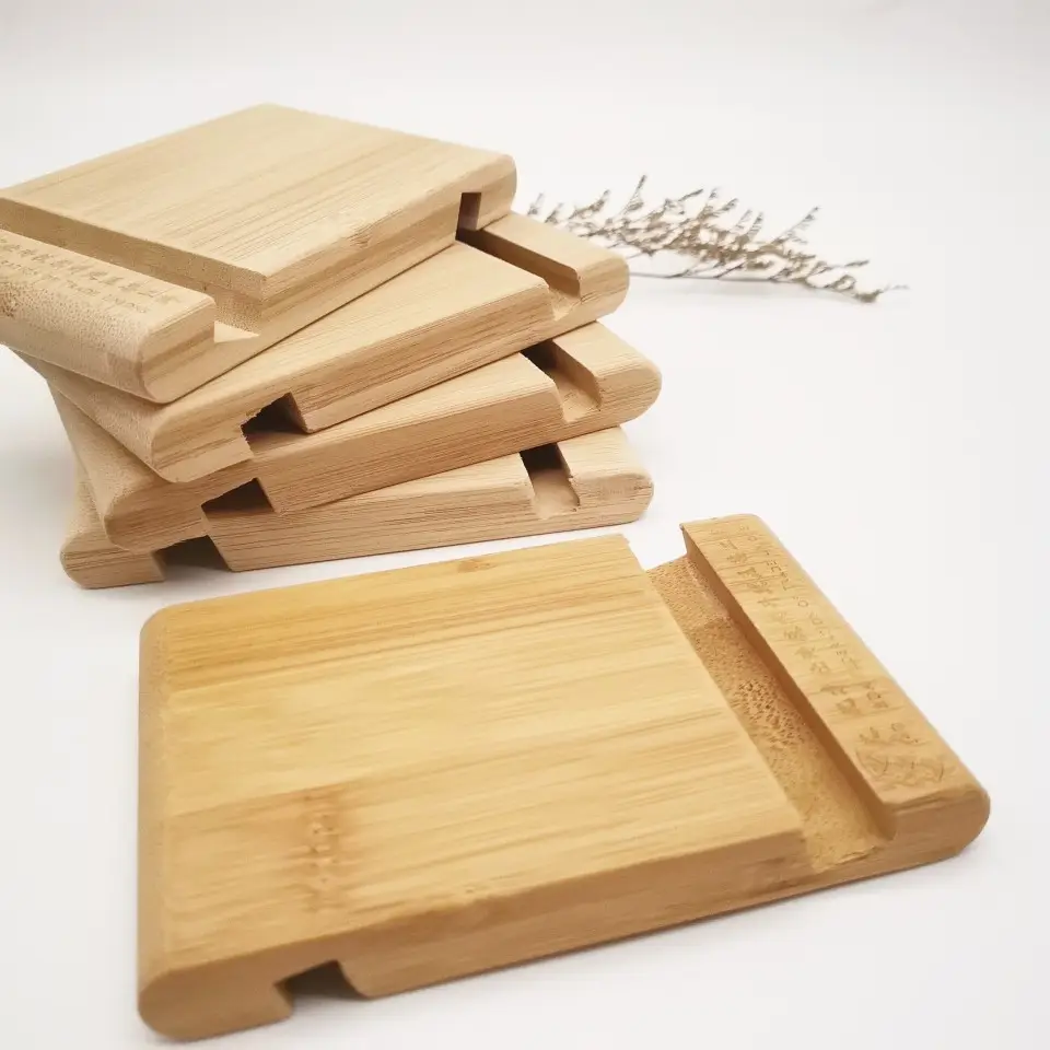 Laser Engraved Bamboo Mobile Phone Stand — feature 10