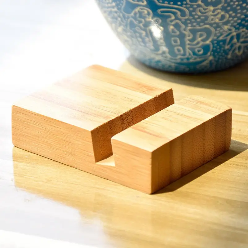 Laser Engraved Bamboo Mobile Phone Stand — feature 11