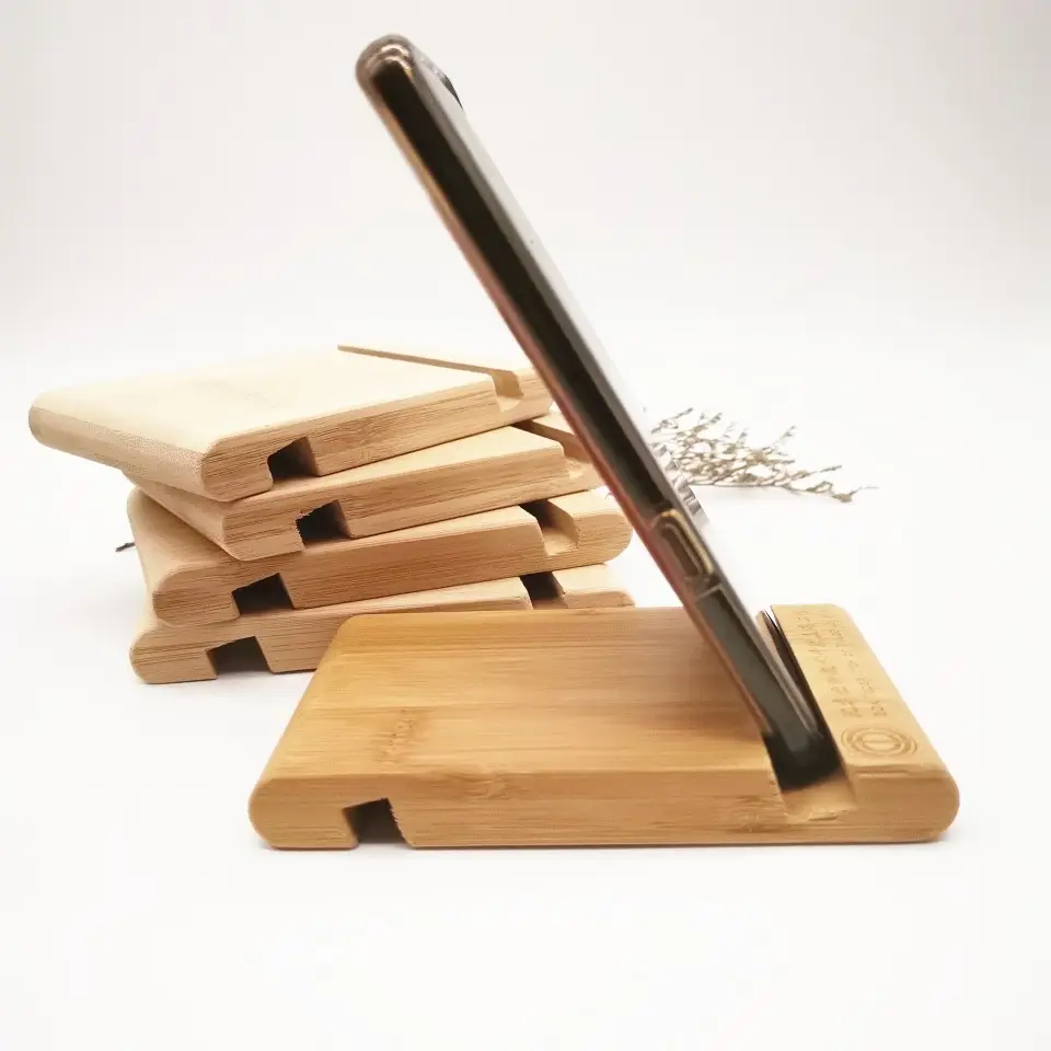 Laser Engraved Bamboo Mobile Phone Stand — feature 12