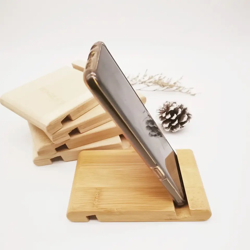 Laser Engraved Bamboo Mobile Phone Stand — feature 7