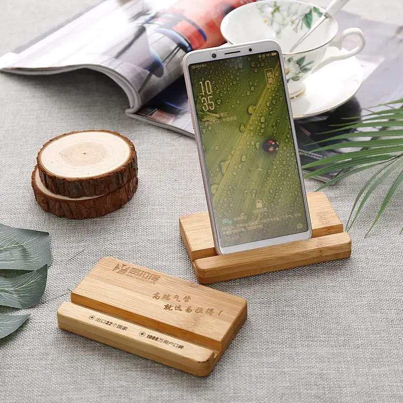 Laser Engraved Bamboo Mobile Phone Stand — feature 9