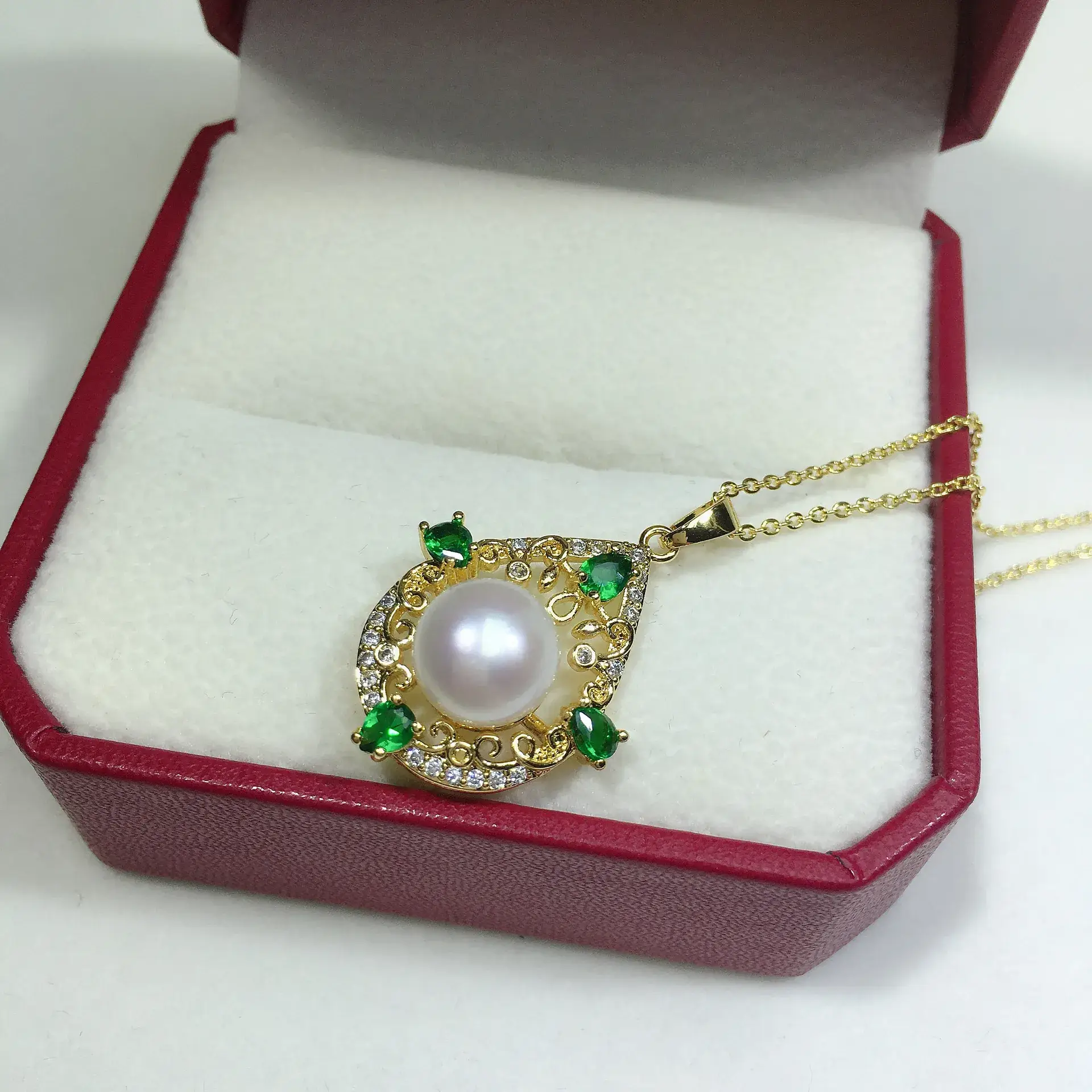 Vintage Pearl Pendant Necklace Real Gold Color-Preserving - Image 5