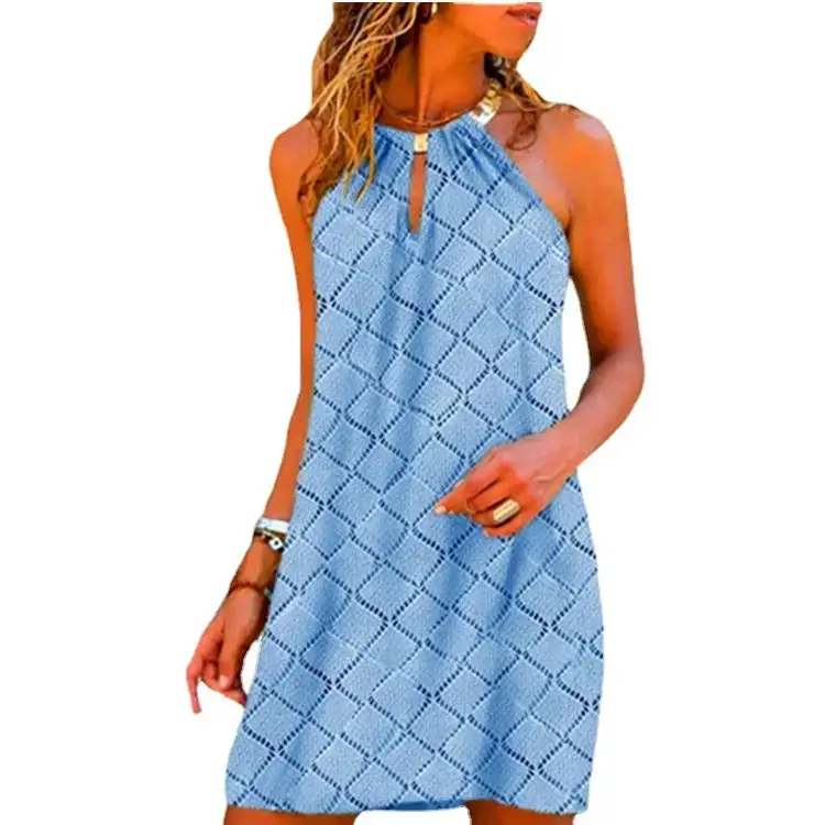 2025 Halter Ramie Dress Women French Style - Image 10