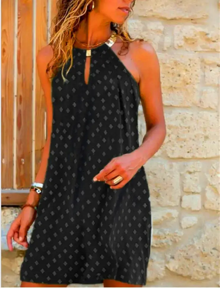2025 Halter Ramie Dress Women French Style - Image 2