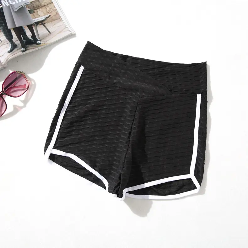 Black Jacquard Anti-Penetration Hip Tight Bubble Pants — feature 32