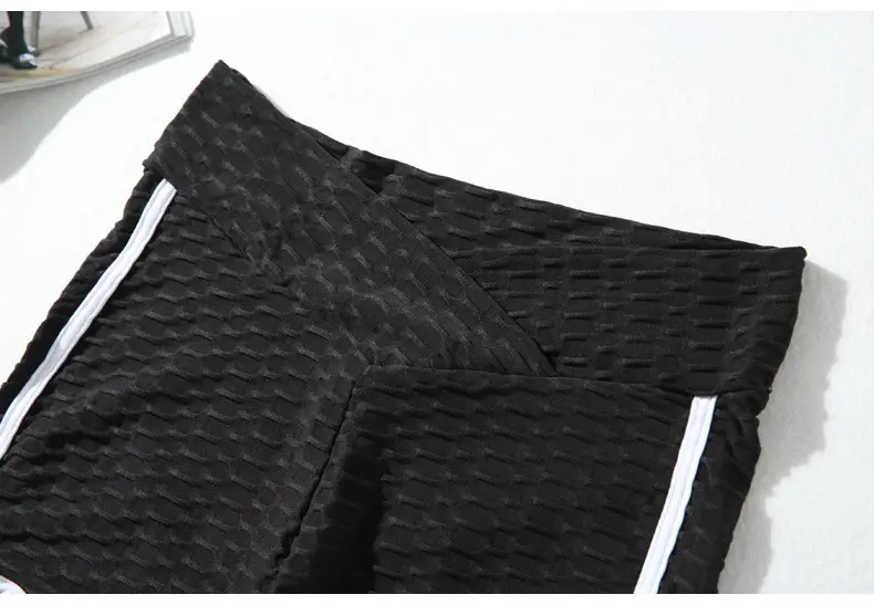 Black Jacquard Anti-Penetration Hip Tight Bubble Pants — feature 33
