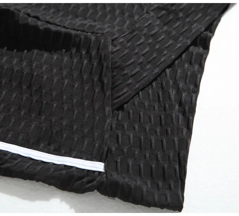 Black Jacquard Anti-Penetration Hip Tight Bubble Pants — feature 34