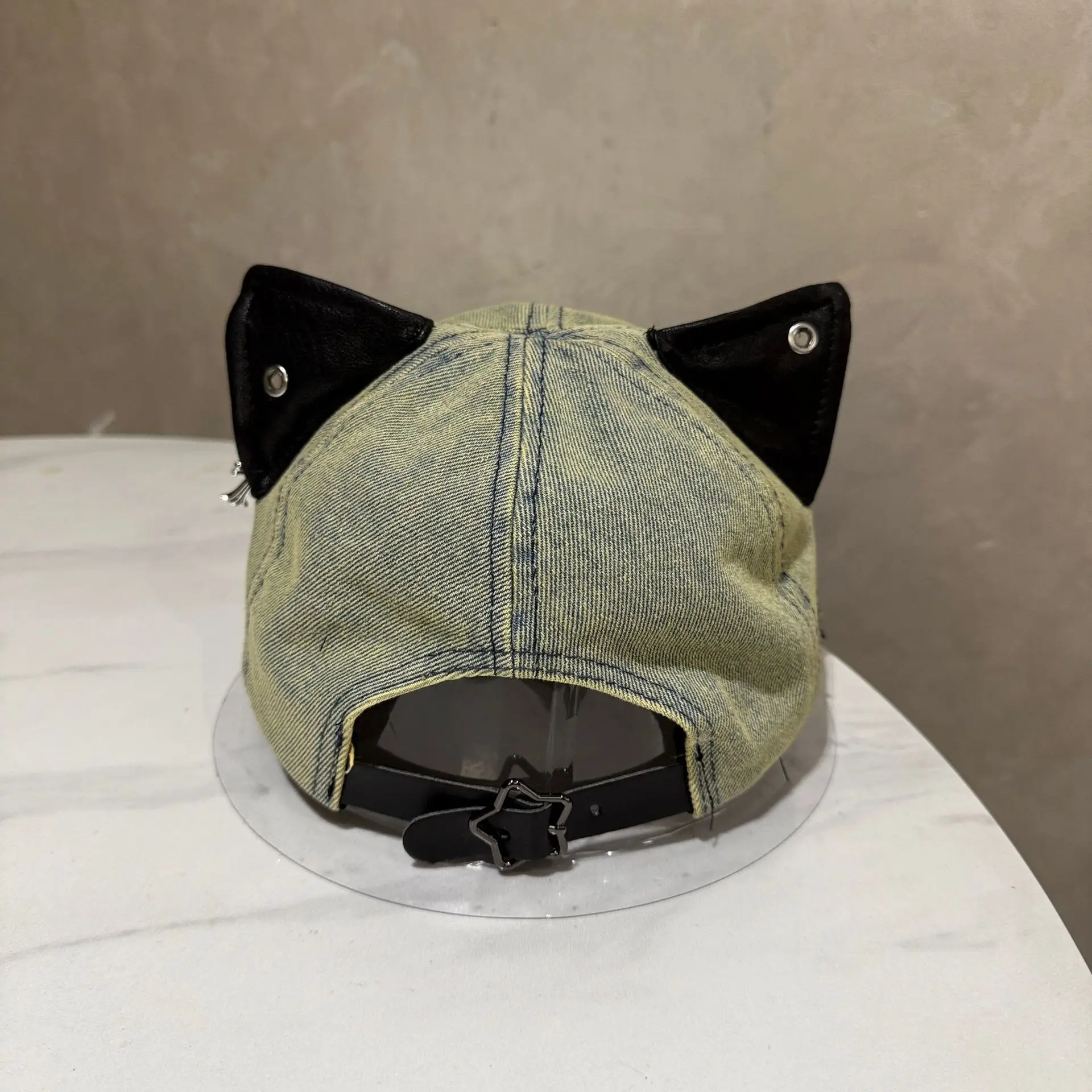 Japanese Retro Cat Ear Baseball Cap for Women - Image 3