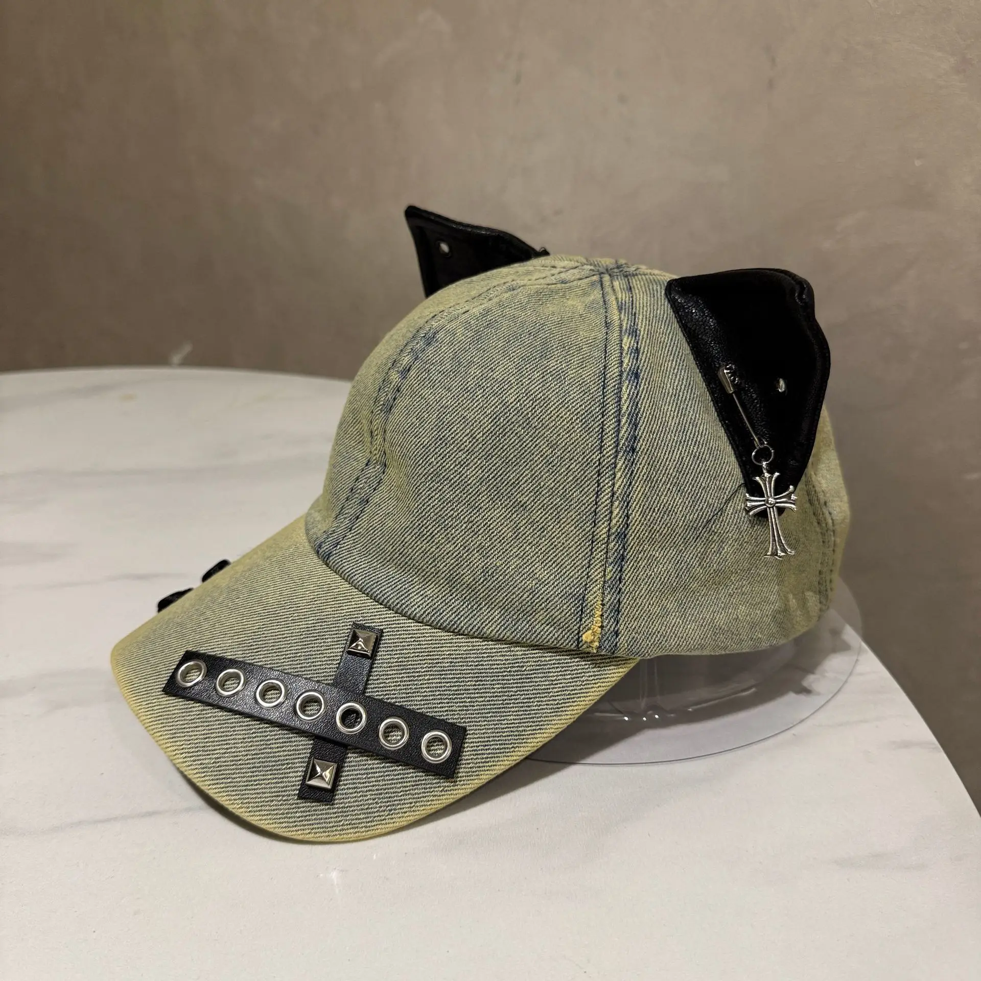 Japanese Retro Cat Ear Baseball Cap for Women - Image 4