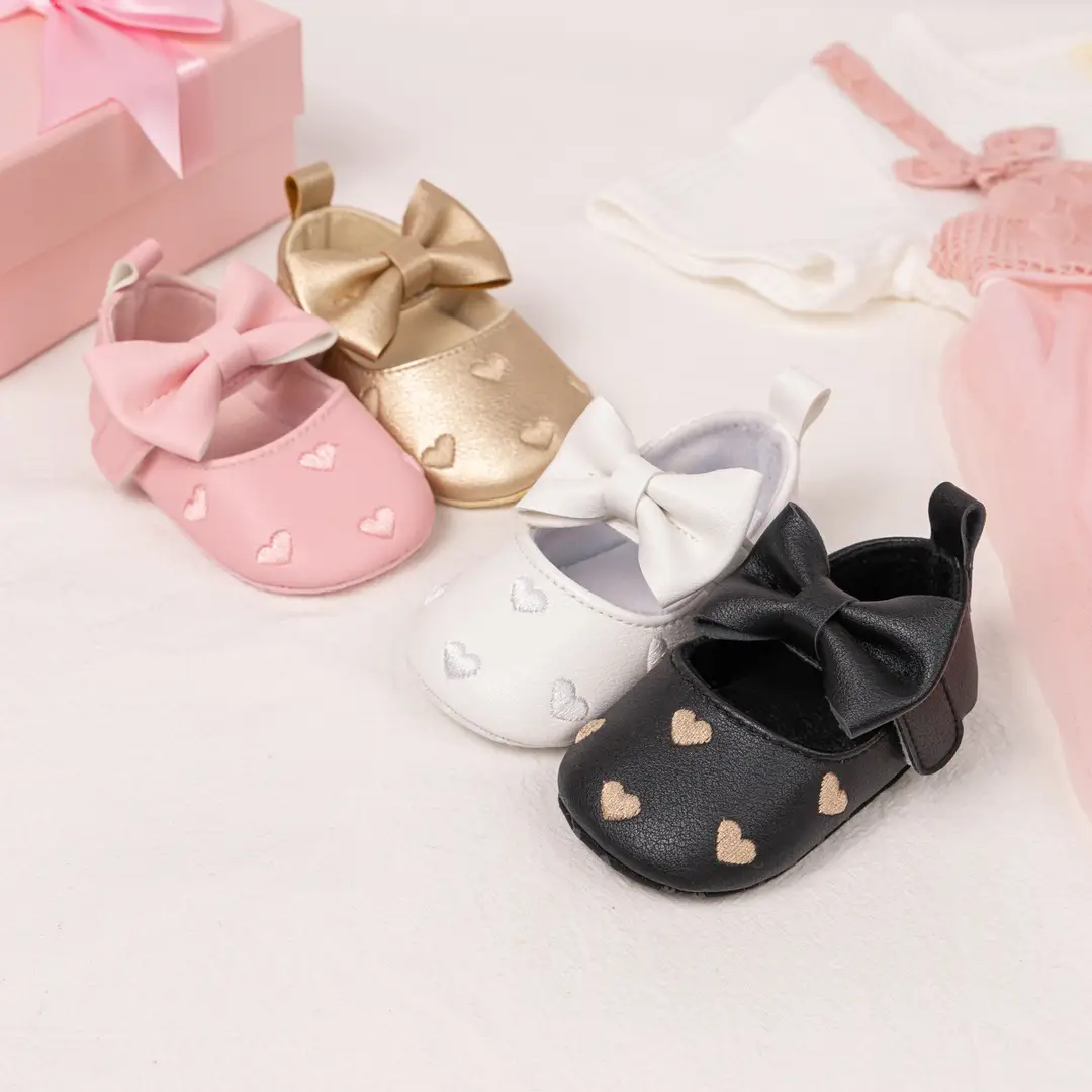 Wholesale Cross-Border Supply Baby Shoes 0-1 Year Old Female Baby Princess Shoes Soft Sole Non-Slip Toddler Shoes Baby Shoes - Image 5