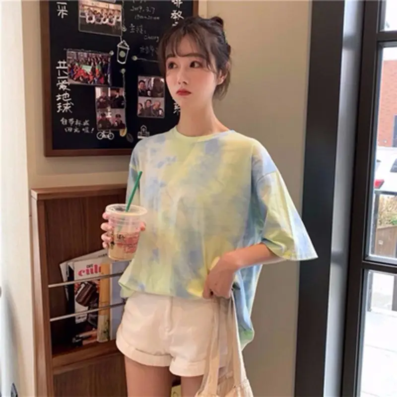 2025 Summer Tie-Dye Half Sleeve T-Shirt for Girls - Image 6
