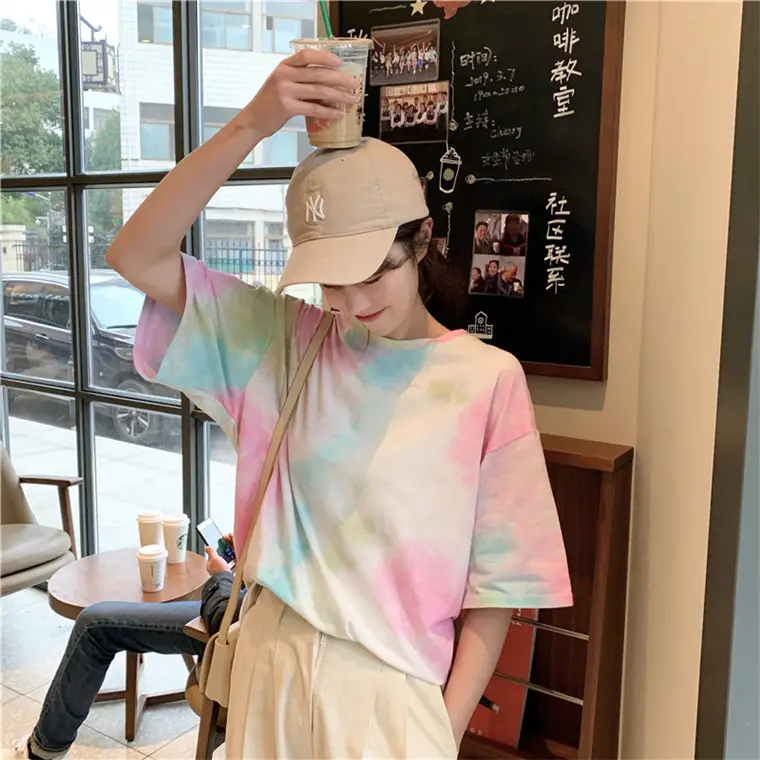 2025 Summer Tie-Dye Half Sleeve T-Shirt for Girls — feature 20