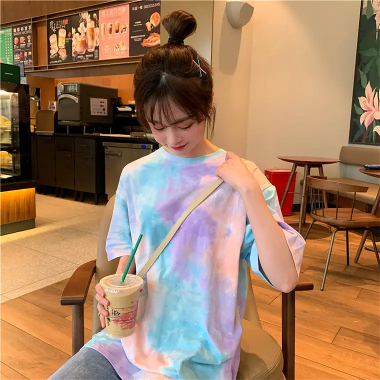 2025 Summer Tie-Dye Half Sleeve T-Shirt for Girls — feature 9