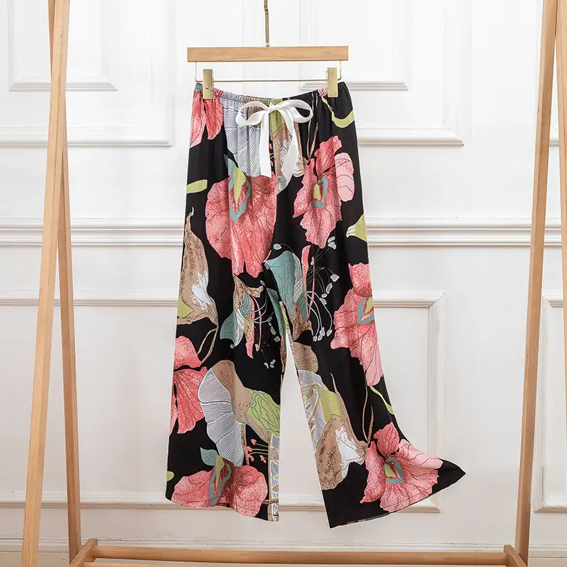 Summer Cotton Wide Leg Pants Loose Fit Plus Size - Image 2