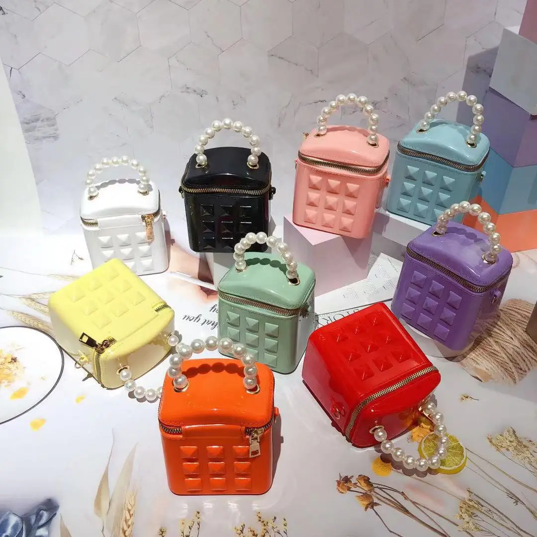 Jelly Mini Pearl Bucket Bag for Women - Image 11