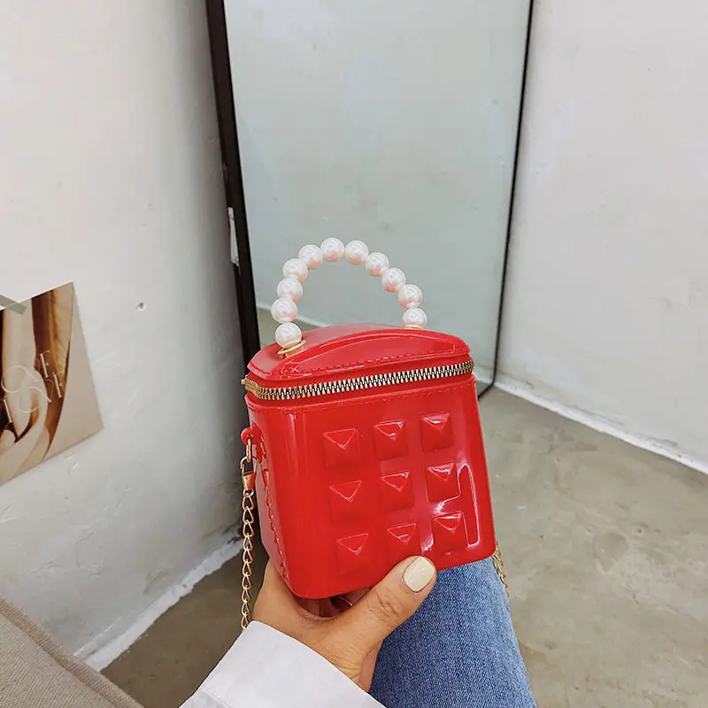 Jelly Mini Pearl Bucket Bag for Women - Image 2