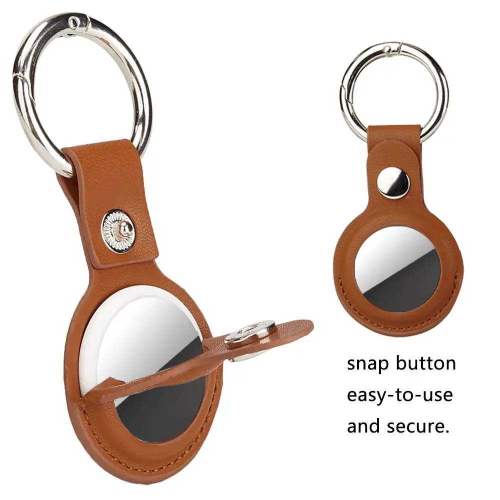 Apple AirTag Keychain with Mirror & Leather Case - Image 9