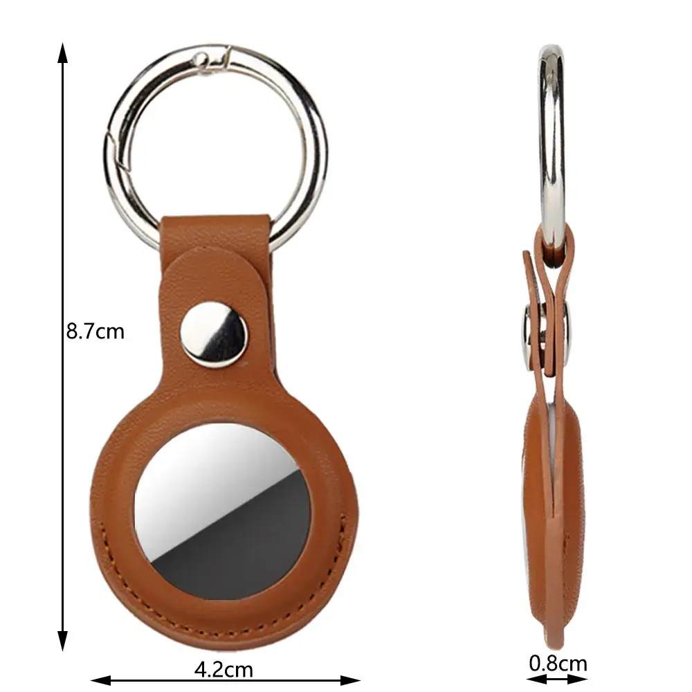Apple AirTag Keychain with Mirror & Leather Case - Image 10