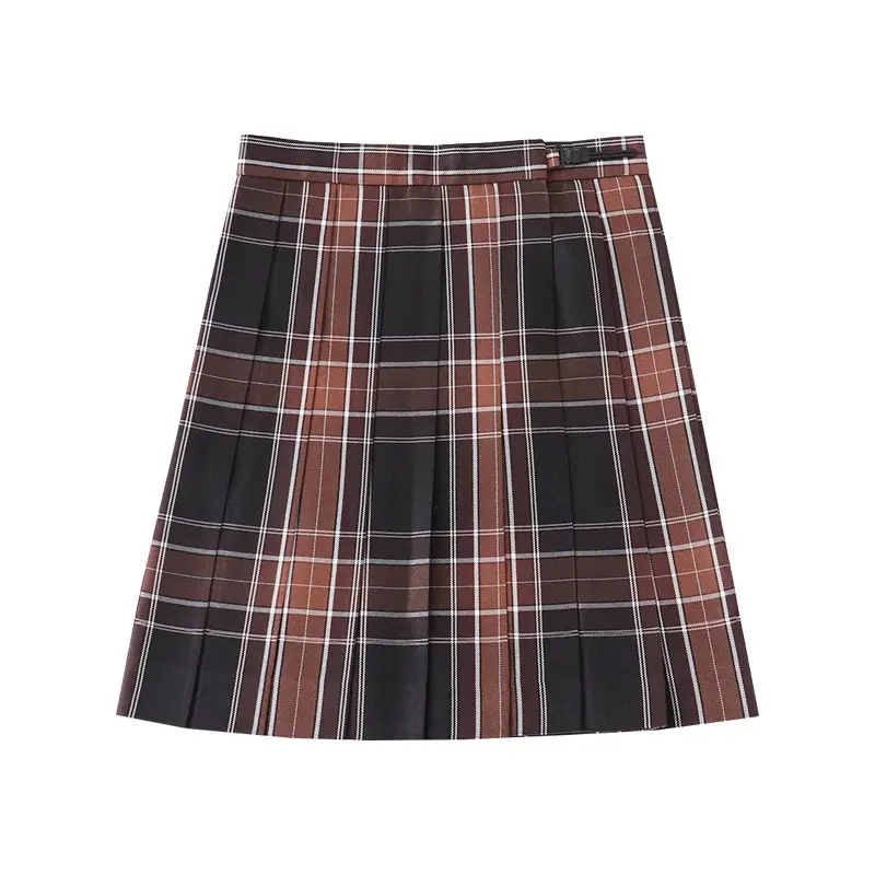 Japanese College High Waist Black Sugar Ginger Tea JK Uniform Pleated Skirt