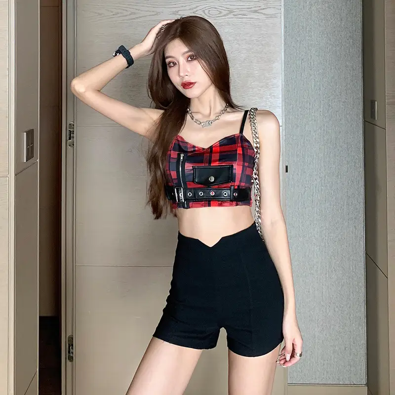 Sweet Spicy Red Vest Suspenders Top for Girls - Image 3