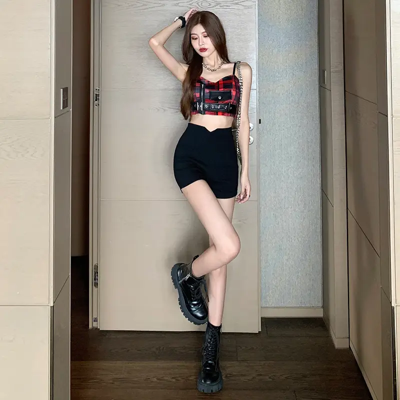 Sweet Spicy Red Vest Suspenders Top for Girls - Image 4