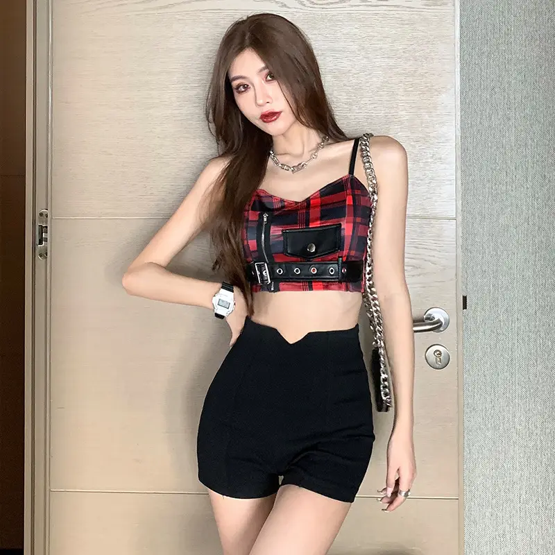 Sweet Spicy Red Vest Suspenders Top for Girls - Image 5