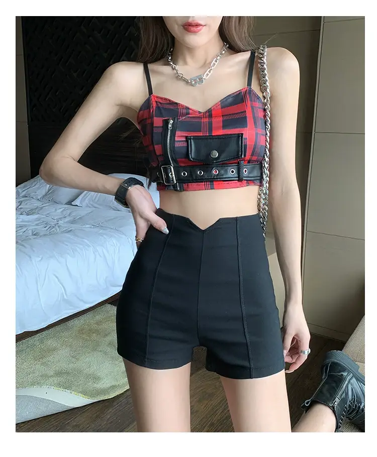Sweet Spicy Red Vest Suspenders Top for Girls — feature 16
