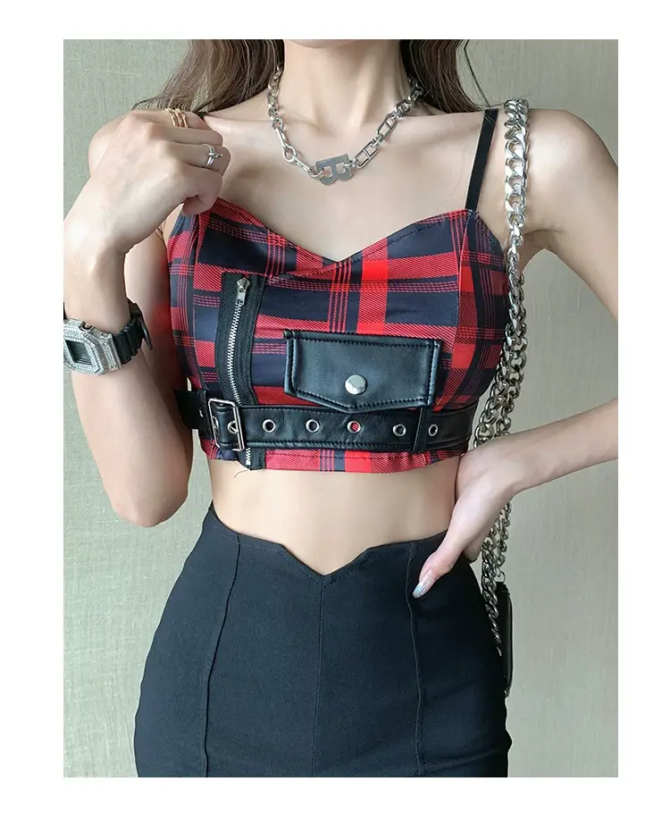 Sweet Spicy Red Vest Suspenders Top for Girls — feature 22