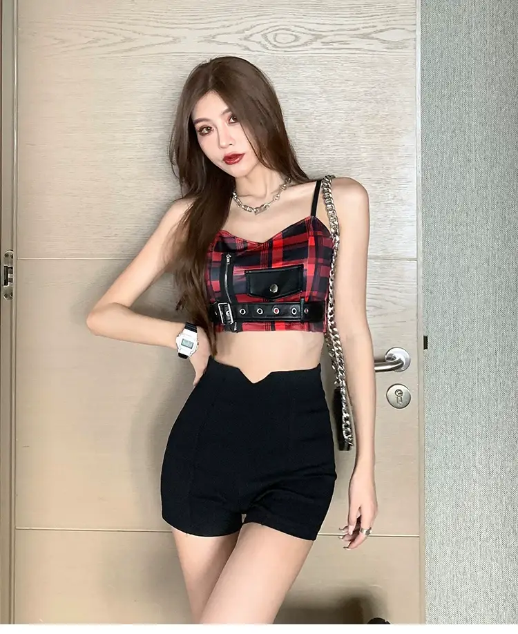Sweet Spicy Red Vest Suspenders Top for Girls — feature 3