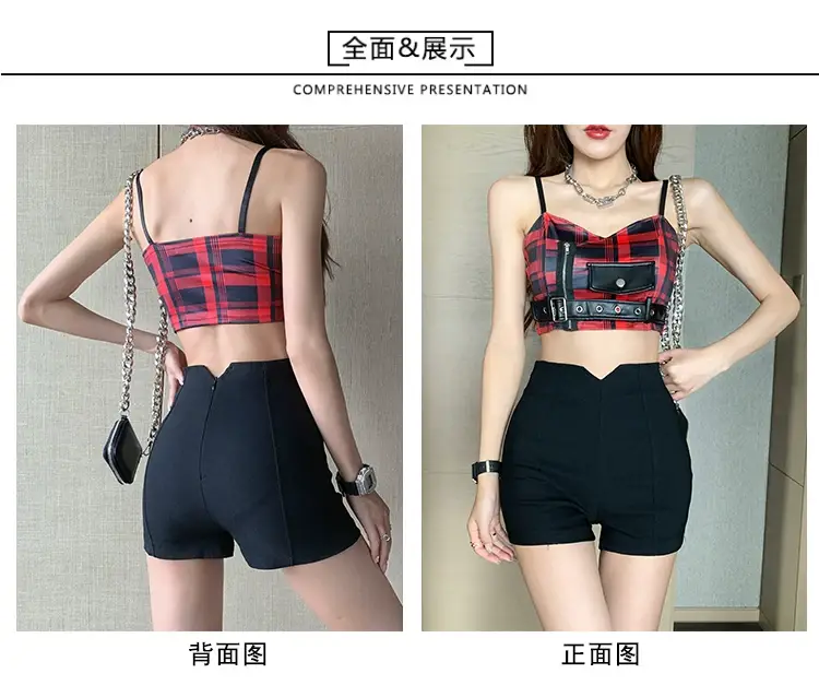 Sweet Spicy Red Vest Suspenders Top for Girls — feature 7