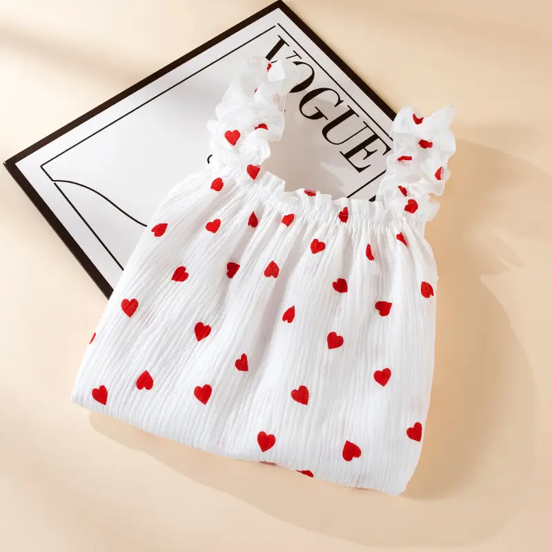 Nightdress Women's Summer Cotton Yarn Pure Cotton Thin Sling Pajamas Loose Mid-length Sweet Cute Long Dress Home Clothes — feature 16
