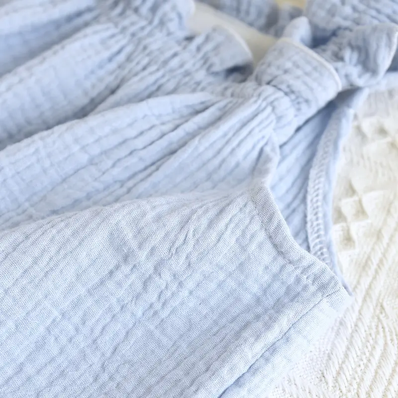 Nightdress Women's Summer Cotton Yarn Pure Cotton Thin Sling Pajamas Loose Mid-length Sweet Cute Long Dress Home Clothes — feature 23