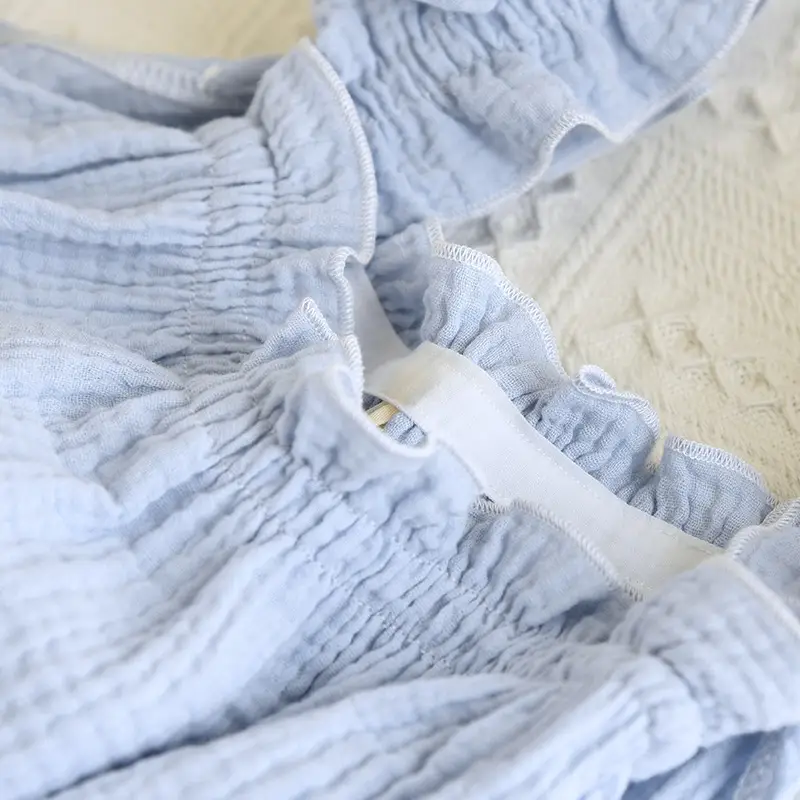 Nightdress Women's Summer Cotton Yarn Pure Cotton Thin Sling Pajamas Loose Mid-length Sweet Cute Long Dress Home Clothes — feature 24