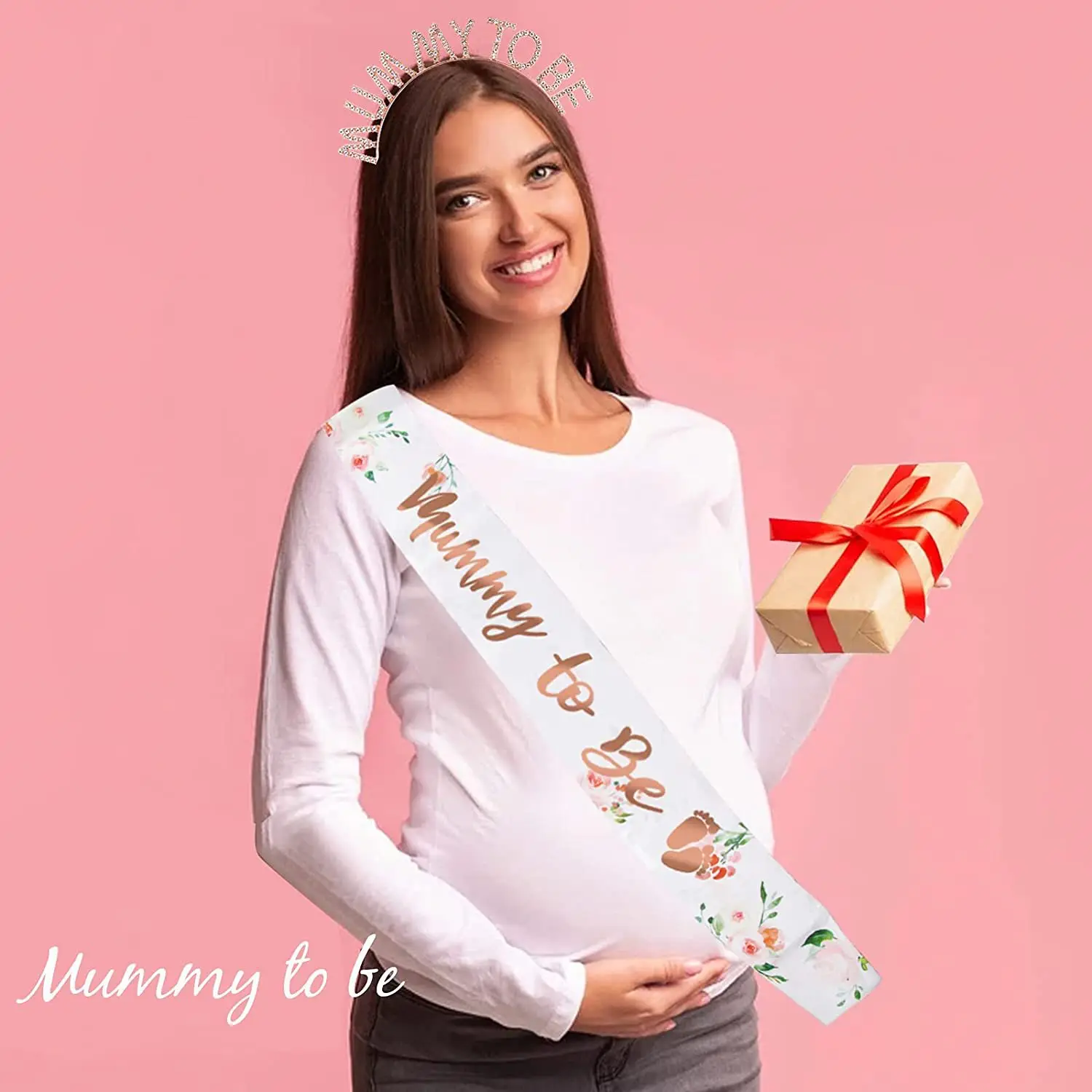 Golden Glitter Mummy Mom Hairband for Expectant Mothers — feature 2