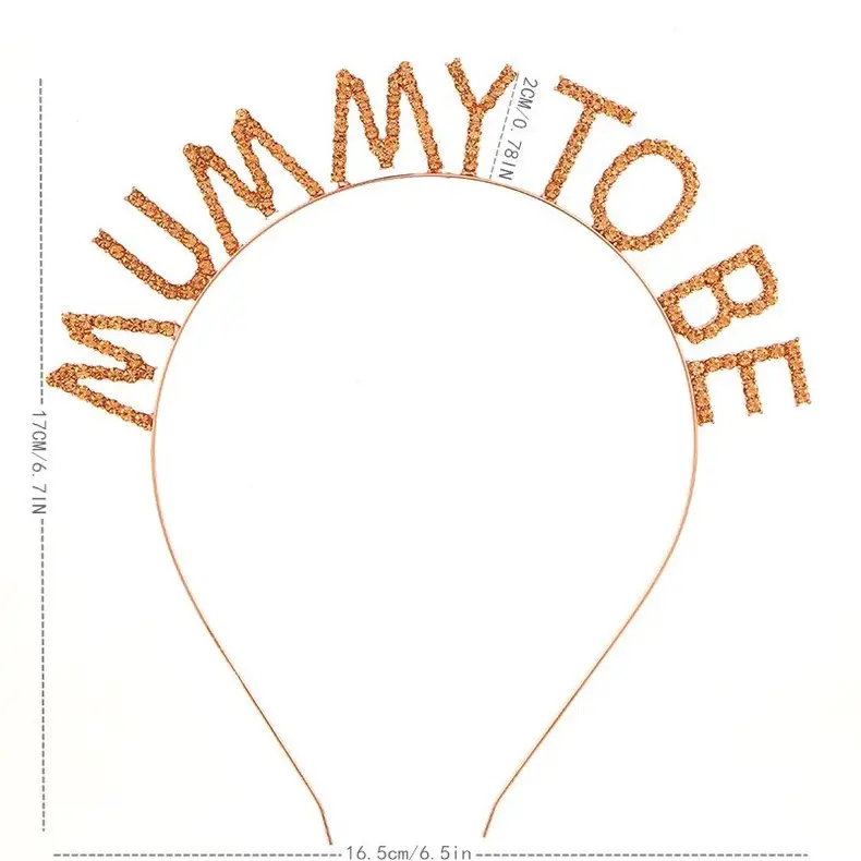 Golden Glitter Mummy Mom Hairband for Expectant Mothers — feature 7