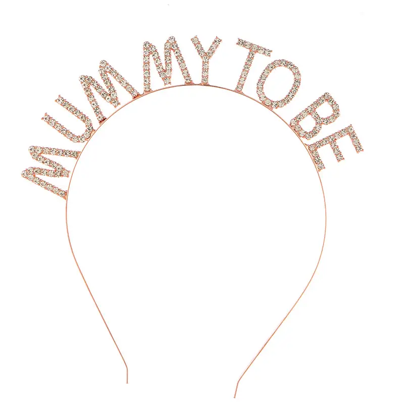 Golden Glitter Mummy Mom Hairband for Expectant Mothers - Image 2