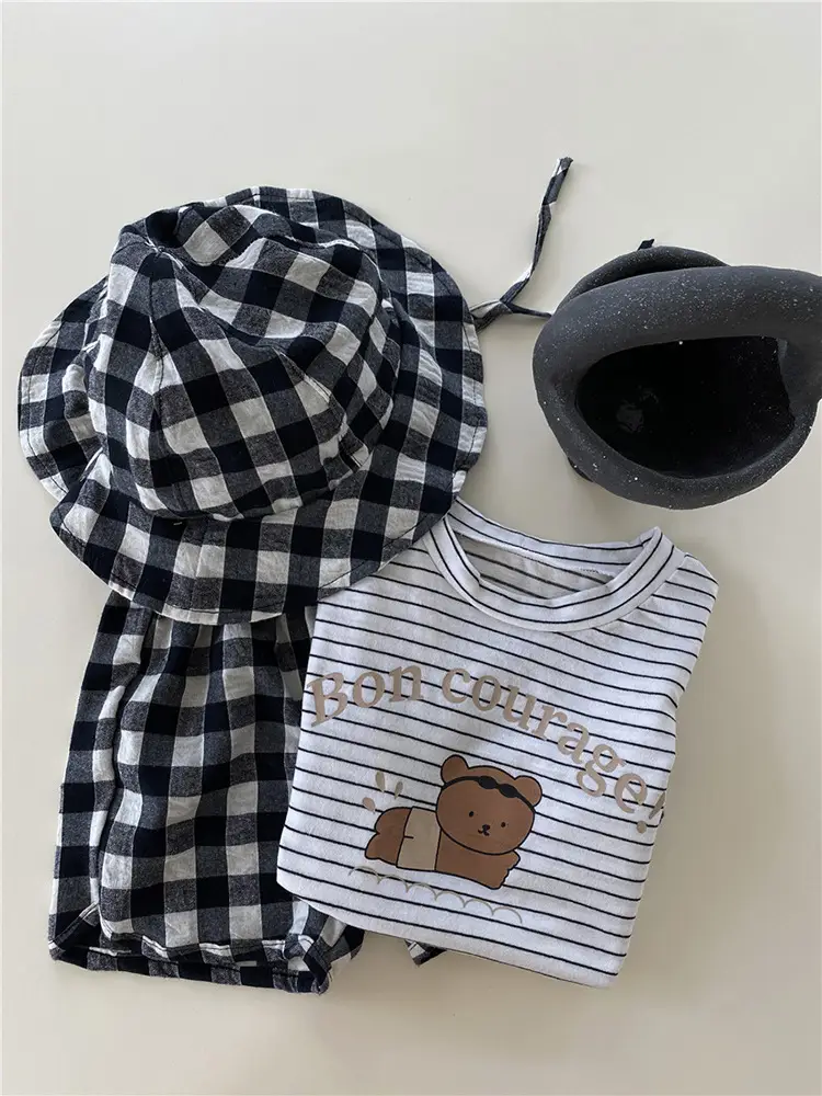 2026 Kids T-Shirt Bon Courage Bear Print Gray — feature 11