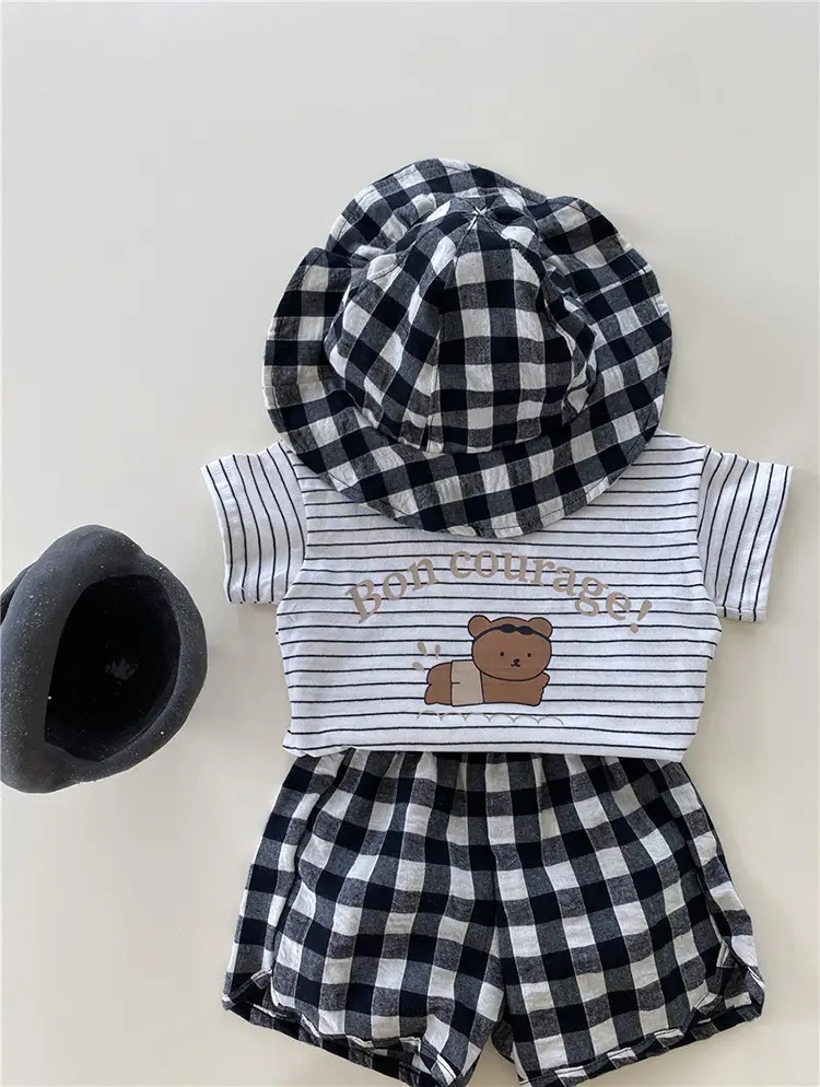 2026 Kids T-Shirt Bon Courage Bear Print Gray — feature 20