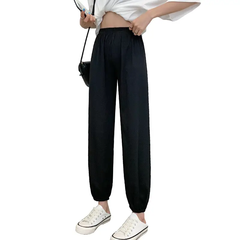 Women Loose Leg Warm Pink Sweatpants Large - Image 9