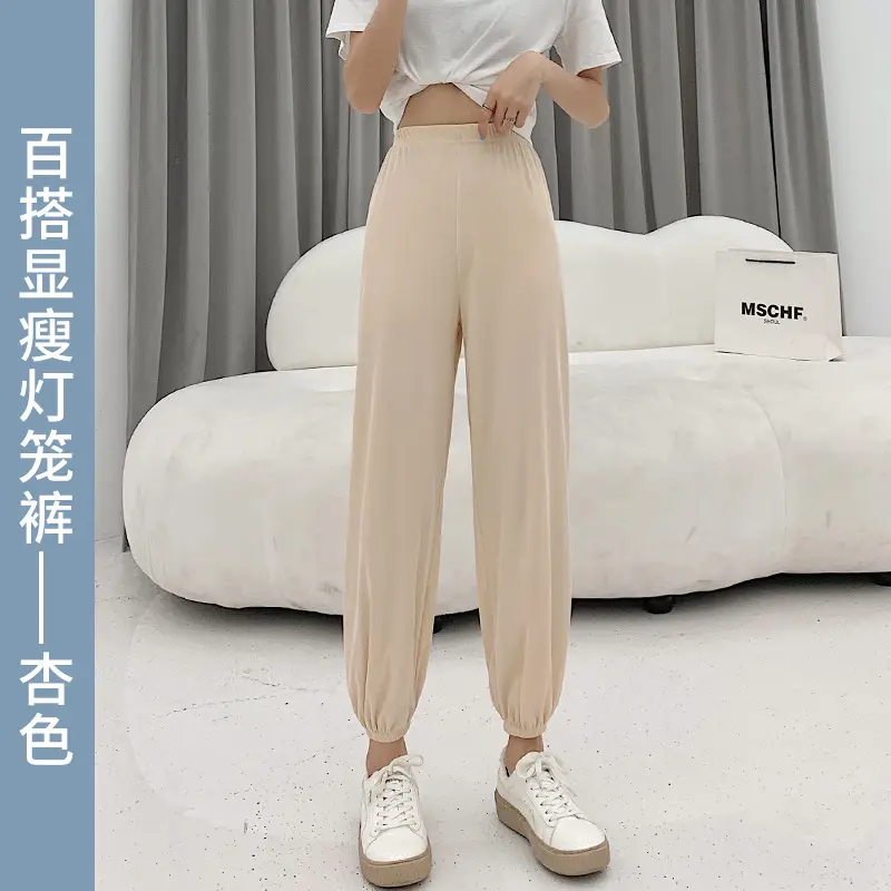 Women Loose Leg Warm Pink Sweatpants Large - Image 4
