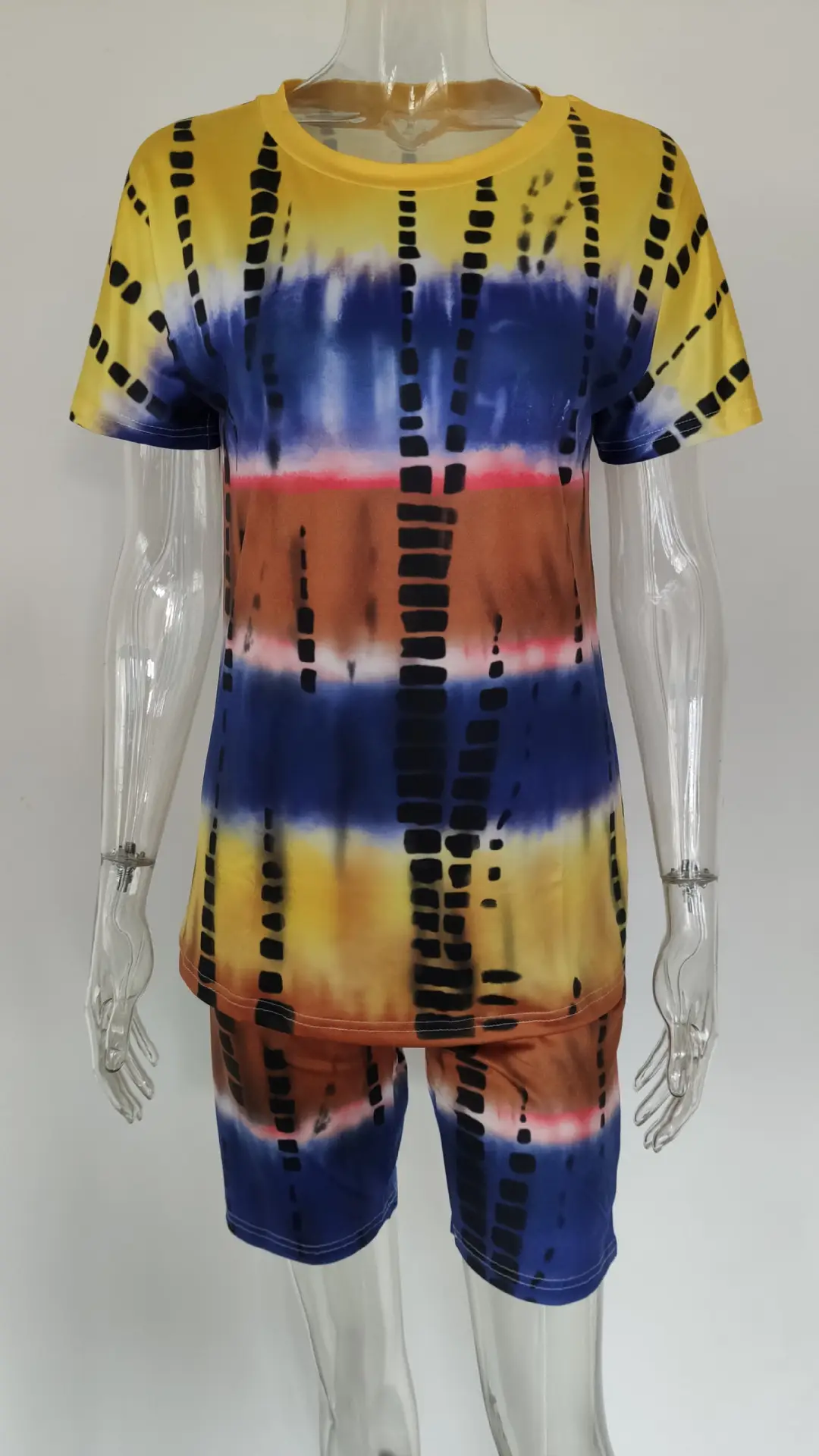 2025 Tie-Dye Women Shorts Set Short Sleeve — feature 10