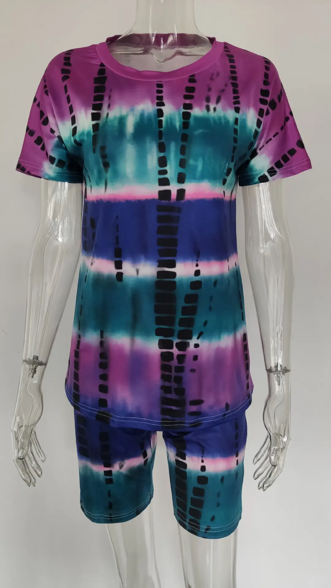 2025 Tie-Dye Women Shorts Set Short Sleeve — feature 11