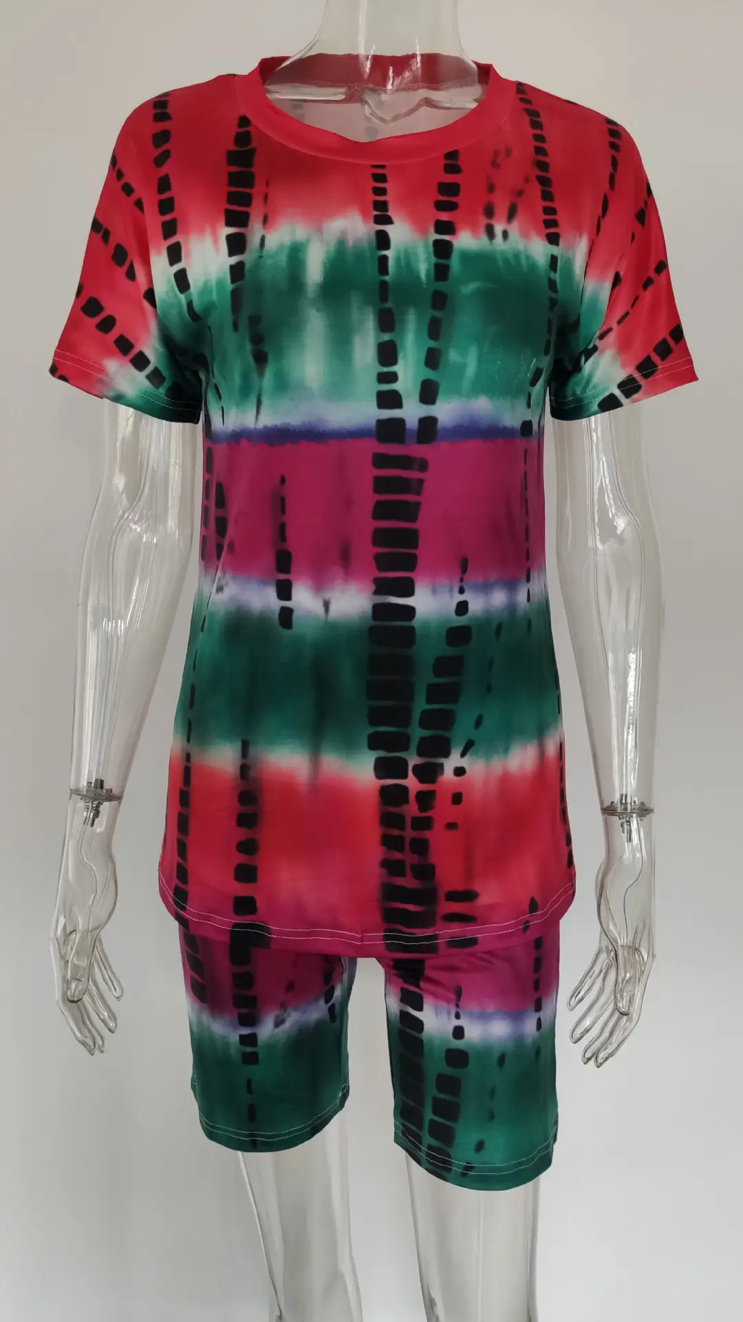2025 Tie-Dye Women Shorts Set Short Sleeve — feature 12