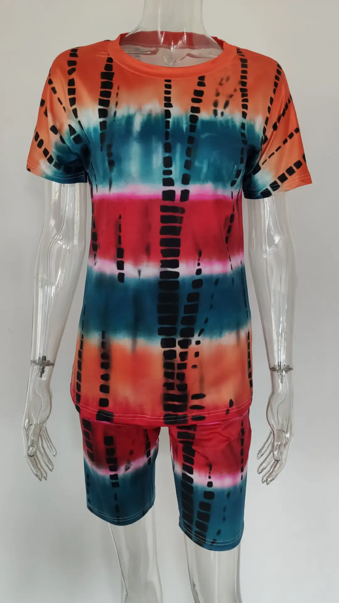 2025 Tie-Dye Women Shorts Set Short Sleeve — feature 9