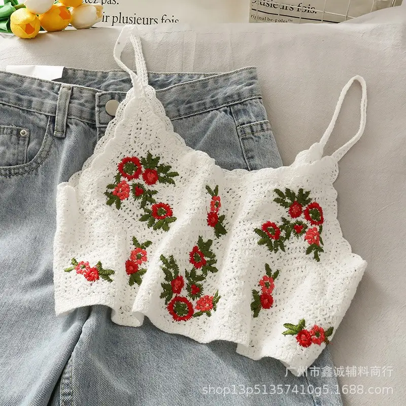 New 2021 Embroidered Knitted Sleeveless Bra for Women - Image 3