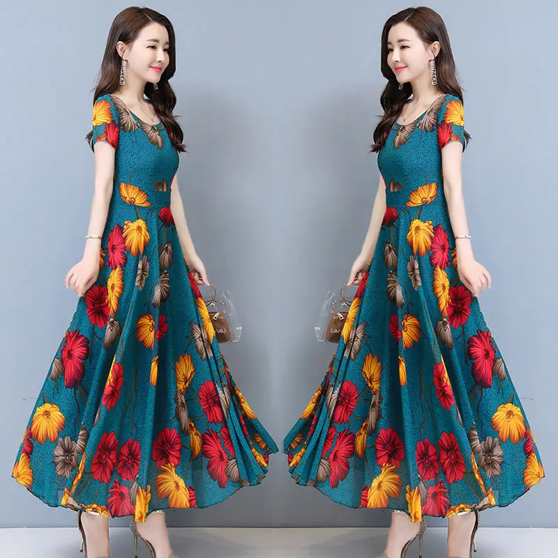 Plus Size Floral Gown Dress for Women 2023 - Image 4