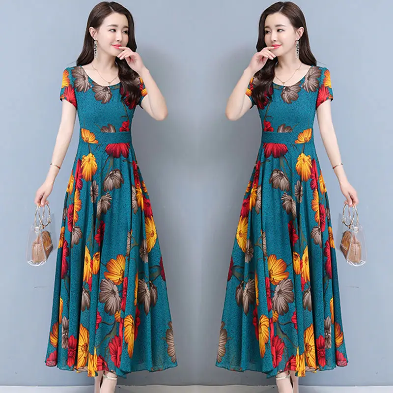 Plus Size Floral Gown Dress for Women 2023 - Image 5