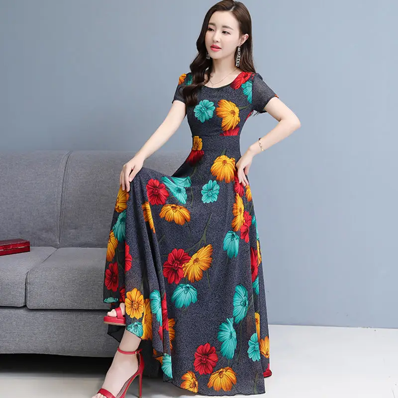 Plus Size Floral Gown Dress for Women 2023 - Image 6