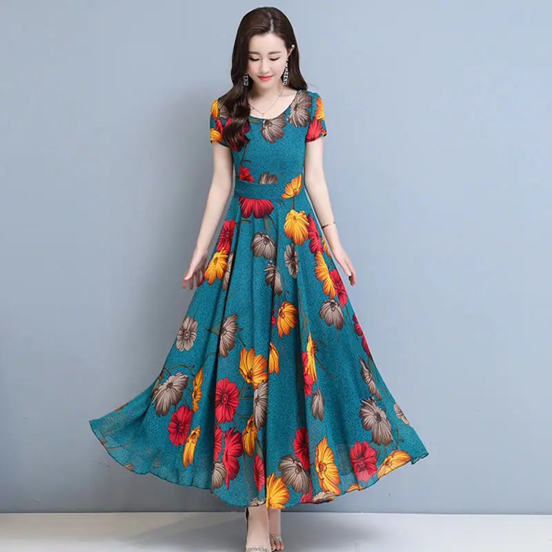 Plus Size Floral Gown Dress for Women 2023 - Image 7